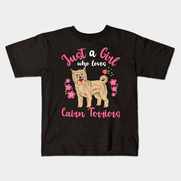 Cairn Terrier Dog Lover Kids T-Shirt by CreativeGiftShop